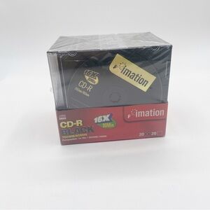Imation CD-R Black 16X 80Min Discs Pack of 20